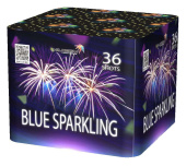 SB-36-03 Синее мерцание BLUE SPARKLING Батарея салютов 36 залпов калибром 1,2 дюйма (30 мм) фото